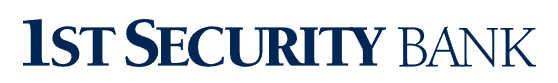 1st Security Bank logo in dark blue capital letters on a white background.