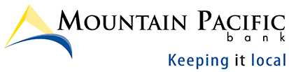 Mountain Pacific Bank logo with a yellow and blue triangle graphic and the tagline “Keeping it local” in blue text.