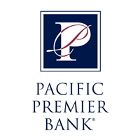 Pacific Premier Bank logo featuring a stylized white “P” on a dark blue square background, with the words “Pacific Premier Bank” below in capital letters.