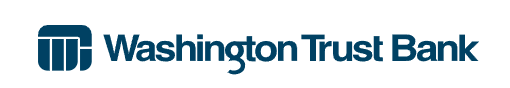 Washington Trust Bank logo with a blue icon on the left and the company name in blue text to the right.