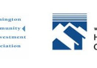 Logos for Washington Community Reinvestment Association and Washington State Housing Finance Commission, both Recognized for their innovative Capital Plus Program, are displayed side by side on a white background.