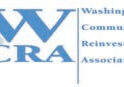 Washington Community Reinvestment Association logo with large stylized “W CRA” and full name listed vertically to the right, reflecting the organization’s identity. For further details or inquiries, refer to Washington Community Reinvestment Association contact information.