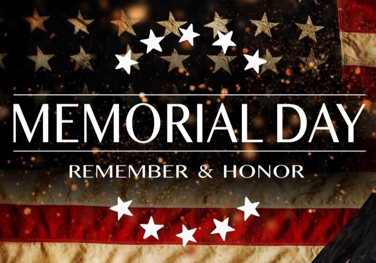 An American flag background with white stars forming a circle. Text reads “Memorial Day Remember & Honor.” Perfect for any Memorial Day celebration, this design pays tribute to the spirit of remembrance and gratitude.